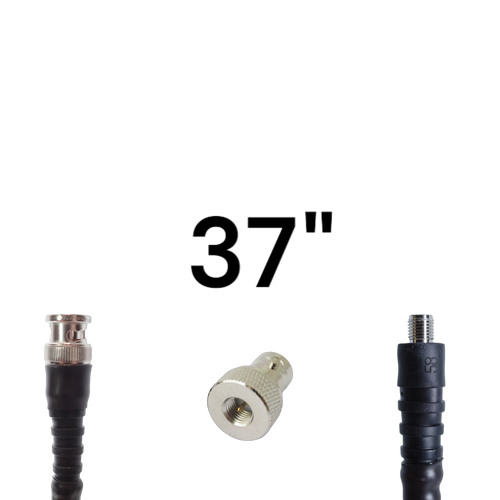 Up Armored Antenna Relocation Cable (SMA-F Antenna End) w/SMA-M to BNC-F Adapter